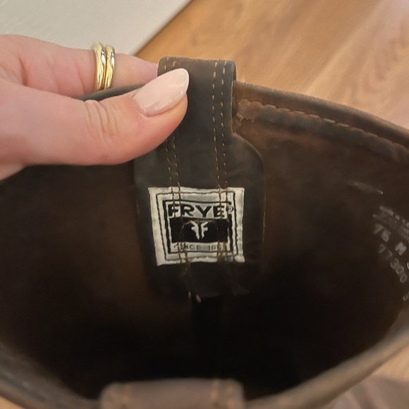 Women’s Frye leather moto square toe boots - Picture 7 of 8